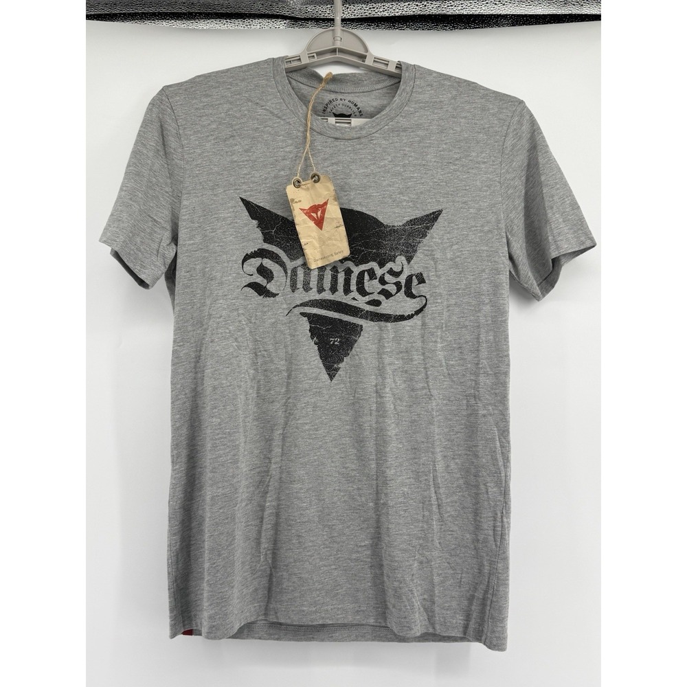 Dainese Racing Tee Flag Gray Shirt Size XL Motorcycle Short Sleeve NWT